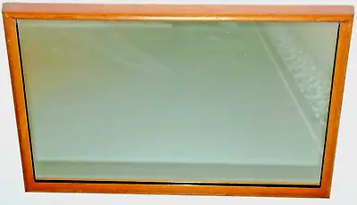 R)(T TOUCH QUALITY DANISH RETRO>RECESSED TEAK FRAME>15 X24 X22.5 HEAVY5KG MIRROR • £169.99